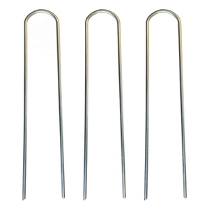 Piquets <span class=keywords><strong>de</strong></span> jardin galvanisés <span class=keywords><strong>de</strong></span> 3,9 mm/4 mm <span class=keywords><strong>de</strong></span> diamètre, 20 cm <span class=keywords><strong>de</strong></span> largeur, 20 cm <span class=keywords><strong>de</strong></span> longueur, attaches pour gazon paysager - Product Image 6