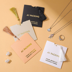 Set Espositore Personalizzato per Gioielli con Cartoncini e Bustine per Collane e Orecchini, Cartoncini Espositivi, Etichette e Carte per Confezioni - Product Image 1