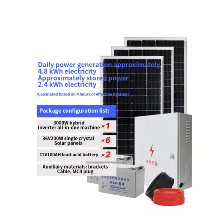 Langle toptan yeni 3-50KW hibrid güneş sistemi ev kapalı ızgara güneş sistemi özelleştirilebilir