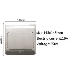 Prise de sol escamotable HGD-2F domestique 2 modules, norme européenne 16A CE, auto-mise à la terre, 250V, argentée, avec boîtier / Prise de sol Schuko - Product Image 5