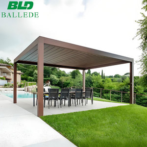 Pergola Premium con Elegante Schermo Frangivista, Strutture Ombreggianti per Esterni, Idee per Pergole per Soggiorni all'Aperto - Product Image 4