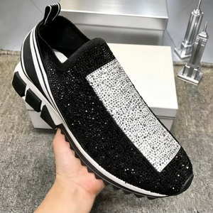 Zapatillas de Lujo de Alta Calidad OEM, Totalmente Decoradas con Piedras, Estilo Hip Hop, Casuales, Cómodas, de Diseñador, Transpirables, para Hombre - Product Image 1