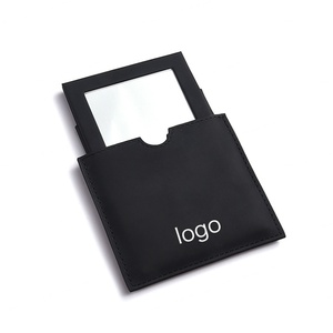 Espejo Cosmético de Diseño Único en Color Negro, de Una Sola Cara, con Estuche de PU - Product Image 2