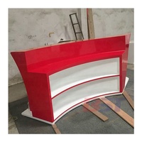 Comptoir de bar pour maison, de style moderne, de couleur rouge, en forme de bateau, 1 pièce