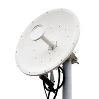 Antenne parabolique WiFi 5100-6500 MHz 29 dBi avec 2 connecteurs N femelles pour réseaux de liaison de fond (Backhaul)