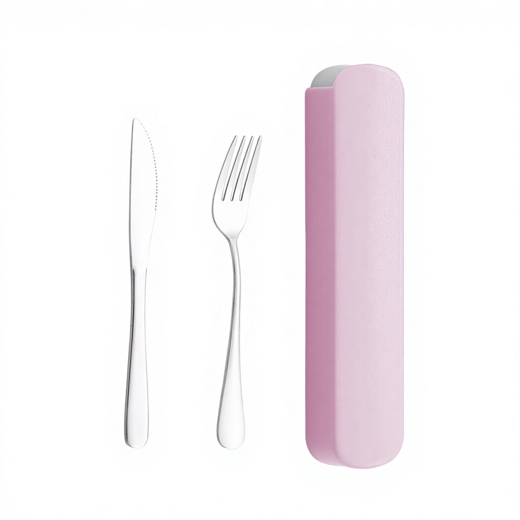 Affordable a-pink knife fork set