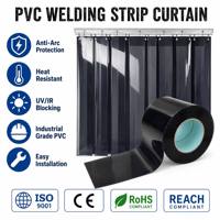 Rouleau de rideau de soudure en PVC flexible personnalisable, épaisseur 1,5 mm-7 mm, opaque, anti-arc, surface lisse, feuilles transparentes - Découpe