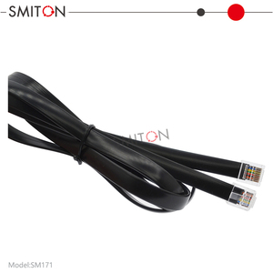 <span class=keywords><strong>Cable</strong></span> Telefónico Plano RJ45 de 8 Pines y 8 Núcleos de Color Negro - Product Image 5
