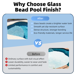 Finition de <span class=keywords><strong>piscine</strong></span> en agrégat apparent, mélangée avec des billes de verre et des pierres naturelles, système de plâtre de <span class=keywords><strong>piscine</strong></span> pré-mélangé - Product Image 2