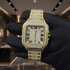 Reloj Automático de Lujo con Incrustaciones de Diamantes, Estilo Hip Hop, para Hombre, con Diamantes Moissanite VVS, Pasa el Test de Diamantes - Product Image 1