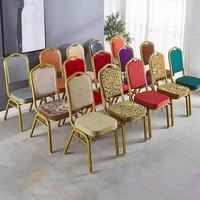 Chaises de banquet empilables en métal pour l'extérieur, pour hôtels et restaurants, vente en gros