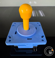 Manette d'arcade LED 12V 8 directions de qualité commerciale : Conception à micro-interrupteurs métalliques pour machines à grue et bornes d'arcade de jeux de boxe