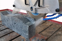 Máquina de Corte de Piedra CNC HUALONG de 5 Ejes con Software Italiano 825, Sierra de Puente con Mesa de Contrapunto para Cortar Mármol y Azulejos