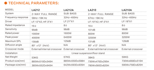 Pro Audio LA210A Outdoor-Bühnen-Line-Array-Lautsprecher <span class=keywords><strong>SUB</strong></span> BASS Professioneller Holzlautsprecher mit Metallgehäuse Passiver Outdoor-Bühnen-Lautsprecher - Product Image 3
