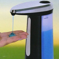Distributeur automatique de savon pour les mains sans contact en acier inoxydable sans fil de 400 ml, petit distributeur de savon pour voiture