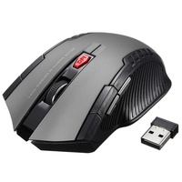 Souris de jeu sans fil USB 2,4 GHz avec 6 boutons, capteur optique 113 durable, design ergonomique pour les joueurs sur ordinateur portable et PC - En stock