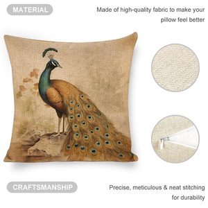 Copricuscino con <span class=keywords><strong>piume</strong></span> <span class=keywords><strong>di</strong></span> pavone verde decorativo 18x18 pollici federa quadrata per divano letto Patio auto - Product Image 6