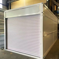 Garage mobile préfabriqué en acier moderne avec porte à enroulement pour entrepôts