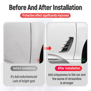 2PCS Auto Exterior Accessories Car Fender Side Vents Car Body Side Vent <strong>Spoiler</strong> Red TPU Fender Decorative Stickers - Product Image 4