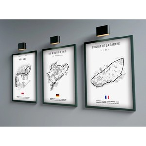 <span class=keywords><strong>Peinture</strong></span> sur toile du circuit de Formule 1 Imola Monaco, art mural F1, affiche nordique, esthétique automobile, décoration de maison - Product Image 3