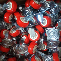 Roulettes universelles en PVC de 50 mm (2 pouces) avec tige filetée, roulettes pivotantes légères pour meubles et chariots