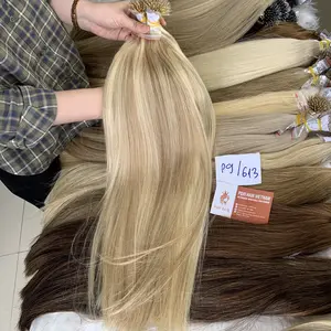 Buona qualità di cheratina Nano punta di colore vergine capelli nanopunta lisci capelli umani dal Vietnam all'ingrosso fasci 100%
