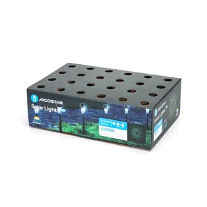 Luz solar LED de ambiente para césped, hecha de plástico, rosca oblicua, 6500k; ideal para iluminar jardines y realzar espacios. - Product Image 3