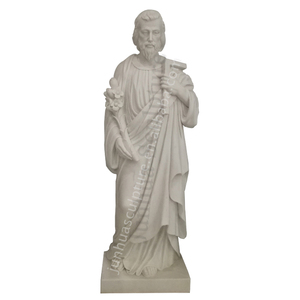 <span class=keywords><strong>Escultura</strong></span> clásica Natural <span class=keywords><strong>de</strong></span> mármol blanco <span class=keywords><strong>de</strong></span> St Francis estatua - Product Image 2
