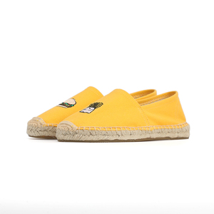 <span class=keywords><strong>Espadrilles</strong></span> plates d'été faites à la main pour femmes, respirantes, semelle intermédiaire en chanvre, couleurs mélangées, broderie <span class=keywords><strong>orange</strong></span> vif - Product Image 3