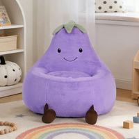 Fauteuil enfant moderne et confortable en tissu moelleux, idéal pour la maison, le bureau ou les loisirs, avec accoudoirs et coussin.