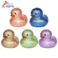 Mini canard en caoutchouc rose lumineux LED clignotant, souvenir de Londres et de New York, avec logo personnalisé, pour présentation variée