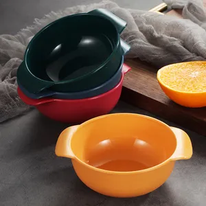 Eco-Friendly Wheat Straw PP Bowls Hot Selling Microwavable Food Bowl For Fruit Salad Soup Bowl