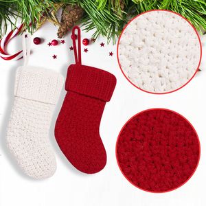 Décoration <span class=keywords><strong>de</strong></span> <span class=keywords><strong>Noël</strong></span> Couleur Unie Tricoté Bas <span class=keywords><strong>De</strong></span> <span class=keywords><strong>Noël</strong></span> Arbre <span class=keywords><strong>De</strong></span> <span class=keywords><strong>Noël</strong></span> Ornements Suspendus Cheminée Chaussettes Suspendues - Product Image 3