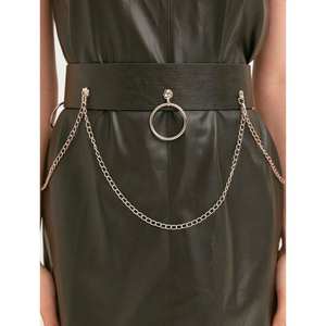 Cinturón Corset de Cuero Completo Estilo Y2K con Hebilla de Anillo en D y Herrajes de Acero, Ajuste Estándar - Product Image 3