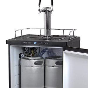 Dispensador <span class=keywords><strong>de</strong></span> <span class=keywords><strong>Cerveza</strong></span> Digital con Doble <span class=keywords><strong>Grifo</strong></span> y Pantalla Digital, Kegerator - Product Image 1