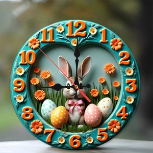 Round Wooden Wall <b>Clock</b> 25Cm Silent Quartz <b>Movement</b> Home Bedroom Office Decorative <b>Clock</b> - Product Image 1