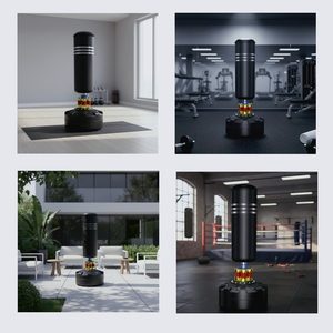 Saco de Boxeo Independiente Resistente para Adultos, Equipo de Entrenamiento de Boxeo para Interiores/Exteriores, para Principiantes, Fitness, Gimnasio <span class=keywords><strong>en</strong></span> <span class=keywords><strong>Casa</strong></span> - Product Image 4