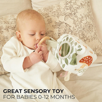 U918 Customize Adorable Soft Toy Block Cube d'activités avec anneau en bois et miroir Tummy Time Jouets de dentition pour bébés nouveau-nés