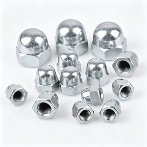 Écrou d'écrou hexagonal bombé GB923 de haute précision en acier au carbone, plaqué zinc, M3-M24, fixation métrique, vente en gros d'usine - Product Image 6