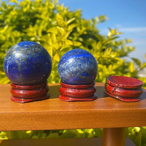Atacado Polido Natural <span class=keywords><strong>Lapis</strong></span> <span class=keywords><strong>Lazuli</strong></span> Pedra Bola De Cristal Home Office Feng Shui Degaussing Desktop Decoração Gravado Fada - Product Image 3