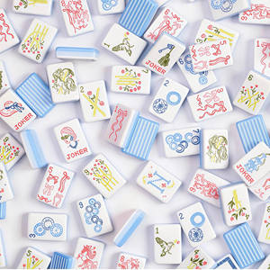<span class=keywords><strong>Jeu</strong></span> de Mahjong de luxe à <span class=keywords><strong>3</strong></span> couches avec 160 tuiles, en acrylique bicolore, tuiles de Mahjong américaines, directement de l'usine - Product Image 1