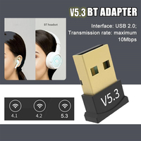 Adaptateur USB Bluetooth 5.0 5.3 Émetteur Récepteur Audio Sans Fil Dongle USB pour Ordinateur PC Portable
