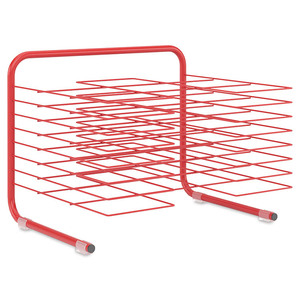 JH-Mech Artwork <strong>Tabletop</strong> <strong>Storage</strong> for Kids Desktop Powder Coated Metal With 15 Removable Shelves Drying Rack Painting - Product Image 3