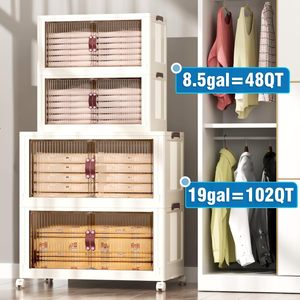 Almacenamiento Plegable Rectangular Transparente de Gran Capacidad, Apilable, de Doble Apertura, Resistente y Ecológico para el Hogar, Venta al por Mayor - Product Image 3