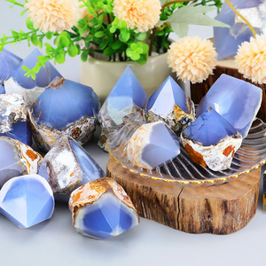 Hot Bán Tự Nhiên Màu Xanh Chalcedony Jasper Đánh Bóng Nguyên Khắc Tôn Giáo Điêu Khắc Đá Quý Tinh Thể Phong Thủy Năng Lượng Nhà - Product Image 3