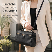 Sac à déjeuner portable en cuir véritable carré de petite taille pour femme DUJIANG, sac fourre-tout/sac bandoulière décontracté