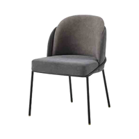Chaise de salle à manger moderne de haute qualité à hauteur réglable, panneau MDF, pieds en acier inoxydable, dossier en tissu, appartement, maison, restaurant FJ