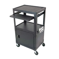 Chariot de présentation pour salle de classe, avec plateau pour clavier, cadre en acier, projecteur AV, équipement portable, pour enseignants
