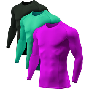 Vente en gros de maillots de compression à manches longues personnalisés, sublimation, vêtements de sport de performance, livraison directe d'usine - Product Image 5