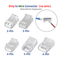 Connecteurs rapides pour bandes LED PC 8mm 10mm 2Pin 3Pin 4Pin 5Pin 6Pin 12mm IP20 IP65 avec contacts en cuivre étamé